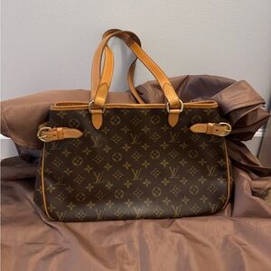 Brown Monogram Tote Bag